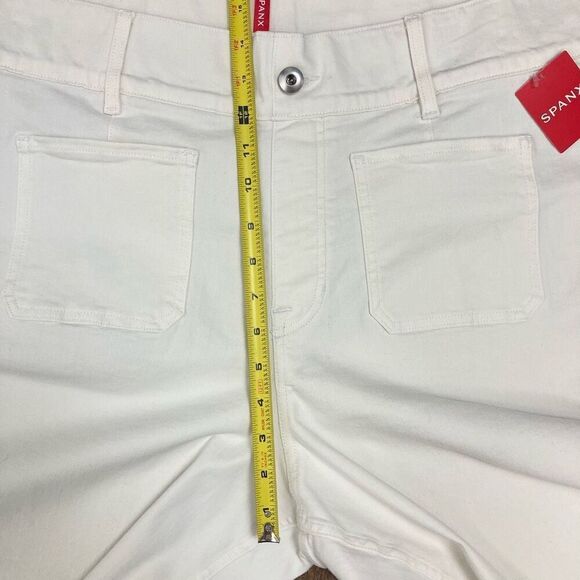 SPANX Cropped Wide Leg Jeans in Ecru Wash Plus Size Pull On White Jeans sz 3X - Picture 5 of 8